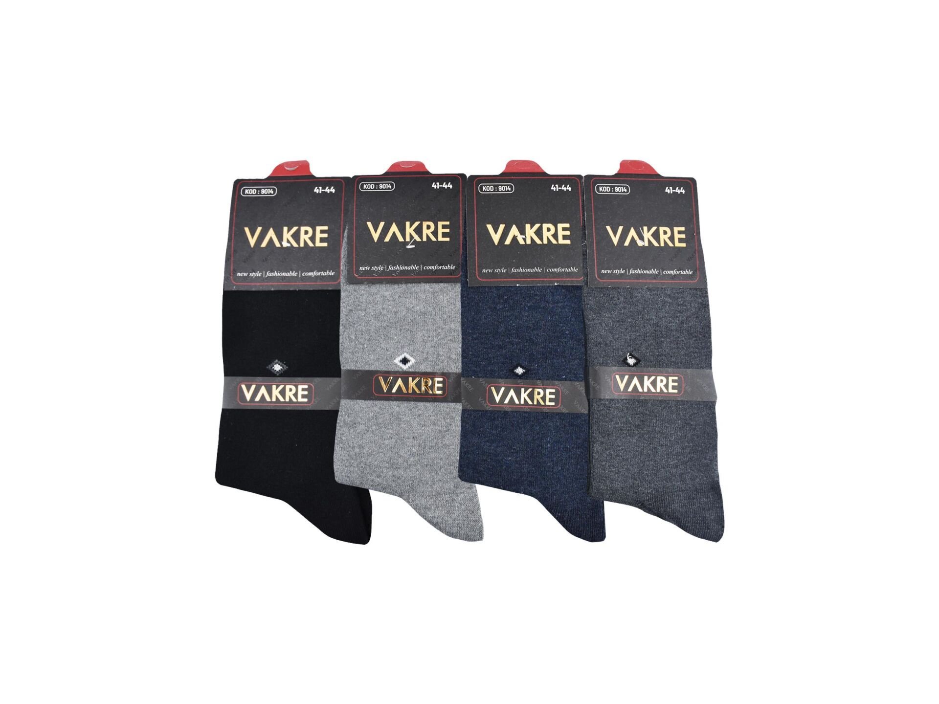 Vakre 9014-23 (41-44) Erkek Penye Likralı Çorap 12'li