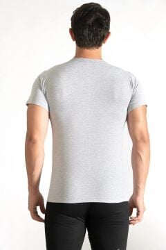 Seher 0003 Renkli Sıfır Yaka Erkek Fanila 6'lı GRİ - 6/XXL