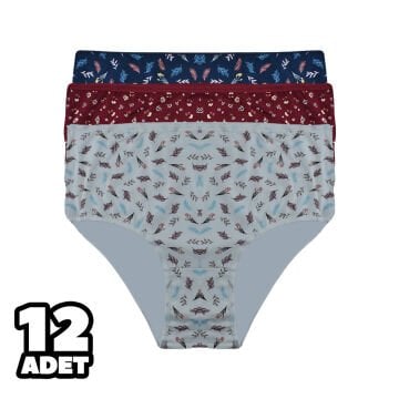 Dondeza 615 3XL Desenli Bayan Bato 12'li