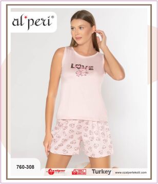 Alperi 760-308 (M-L-XL-XXL) Bayan Şortlu Takım 4'lü