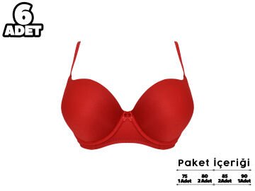 Liza 2010 Balenli Duble Destekli Sütyen 6'lı