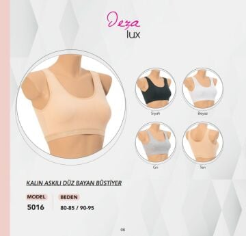 Dondeza 5016 Kalın Askılı Pedli Bayan Bustiyer 6'lı