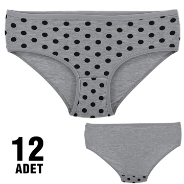 Dondeza 201 Desenli Bayan Ara Beden Külot 12'li