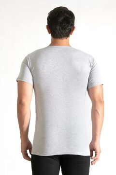 Seher 0002 Renkli Penye Bisiklet Yaka Erkek Fanila 6'lı GRİ - 7/3XL