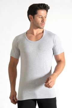 Seher 0002 Renkli Penye Bisiklet Yaka Erkek Fanila 6'lı GRİ - 7/3XL