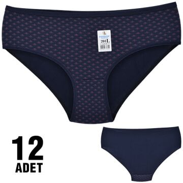 Dondeza 201-91 Desenli Bayan Ara Beden Külot 12'li