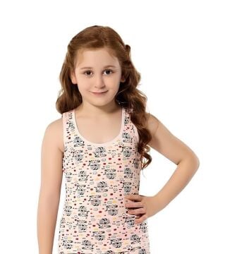 Kota 3412 Baskılı Kız Çocuk Atlet 6'lı