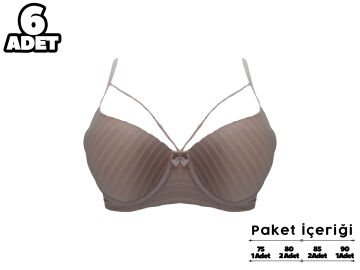 Liza 2030 Balenli Destekli Sütyen 6'lı