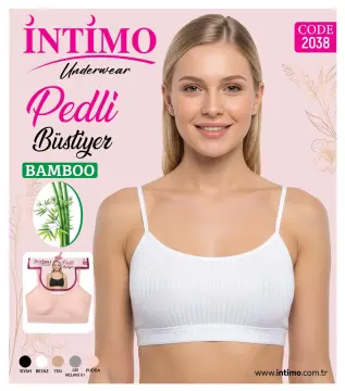 İntimo 2038 Kadın Bambu İp Askılı Pedli Derbi Bustiyer