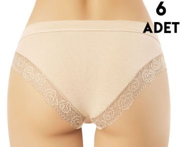 Kota 5106 Dantel Ve Biye Detaylı Modal Bayan Bikini (M-L-XL) 6'lı