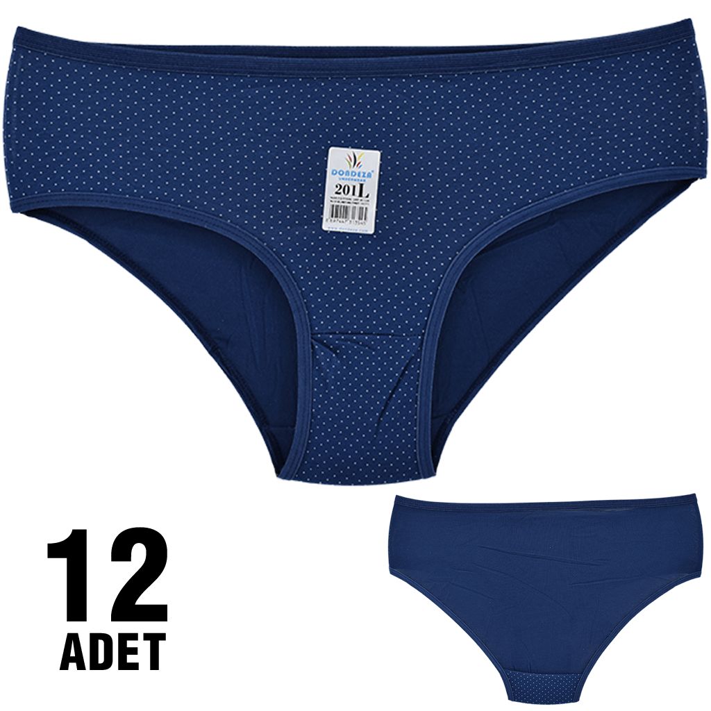 Dondeza 201-94 Desenli Bayan Ara Beden Külot 12'li