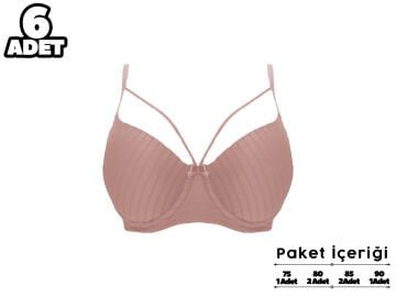 Liza 2040 Balenli Desteksiz Sütyen 6'lı