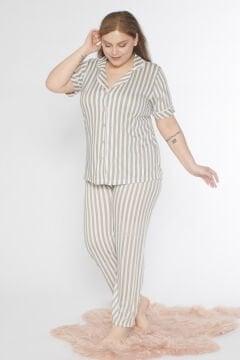 Alperi B780-26 (3XL-4XL-5XL-6XL) Bayan Kısa Kollu Pijama Takım 4'lü