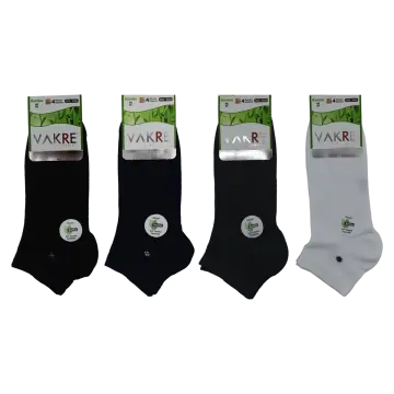 Vakre 9304-1 (40-45 NO) Dikişsiz Erkek Bambu Patik Çorap 12'li