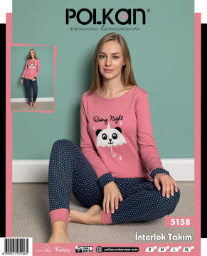 Polkan 5158 İnterlok Bayan Pijama Takımı