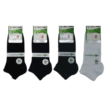 Vakre 9304-3 (40-45 NO) Dikişsiz Erkek Bambu Patik Çorap 12'li
