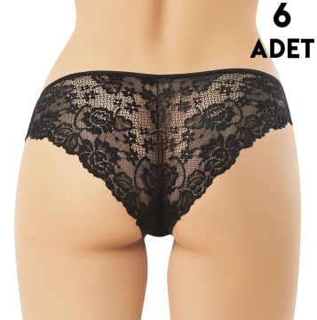 Kota 5025 (M-L-XL-2XL) Kaşkorse Dantelli Bayan Külot 6'lı
