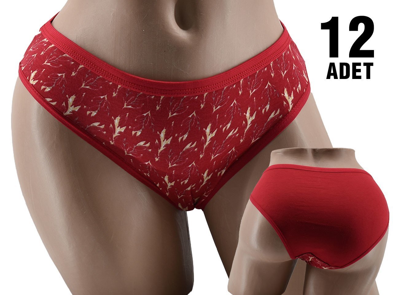 Dondeza Desenli Bayan Bikini 12'li