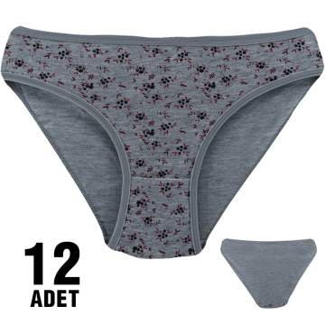 Dondeza 101-124 Desenli Bayan Bikini 12'li