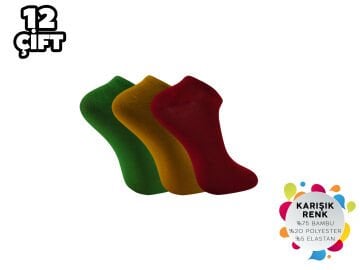 Staray 0678 Dikişsiz Bambu Bayan Patik 12'li