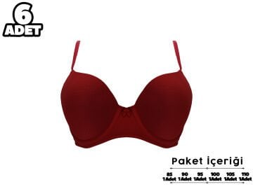 Liza 2090 C Cup Jakarlı Bayan Desteksiz Sütyen 6'lı