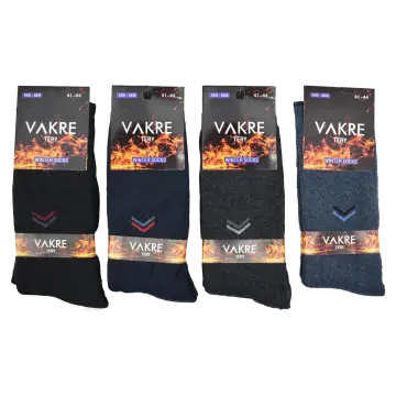 Vakre 9618-18 (41-44) Erkek Penye Havlu Kışlık Çorap 12'li