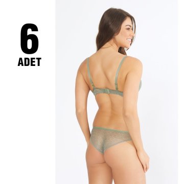 Cansoy 153 Dolgulu Dantelli Bayan Sütyen Takım 6'lı