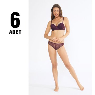 Cansoy 153 Dolgulu Dantelli Bayan Sütyen Takım 6'lı