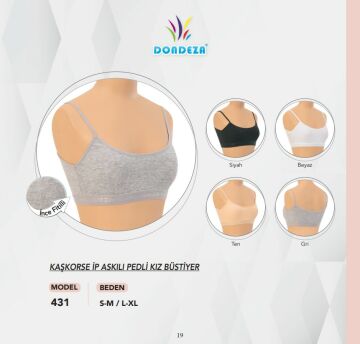 Dondeza 431 Petli Kaşkorse Kız Çocuk Bustiyer 6'lı