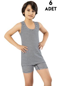 Kota 1028 Baskılı Erkek Çocuk Atlet 6'lı