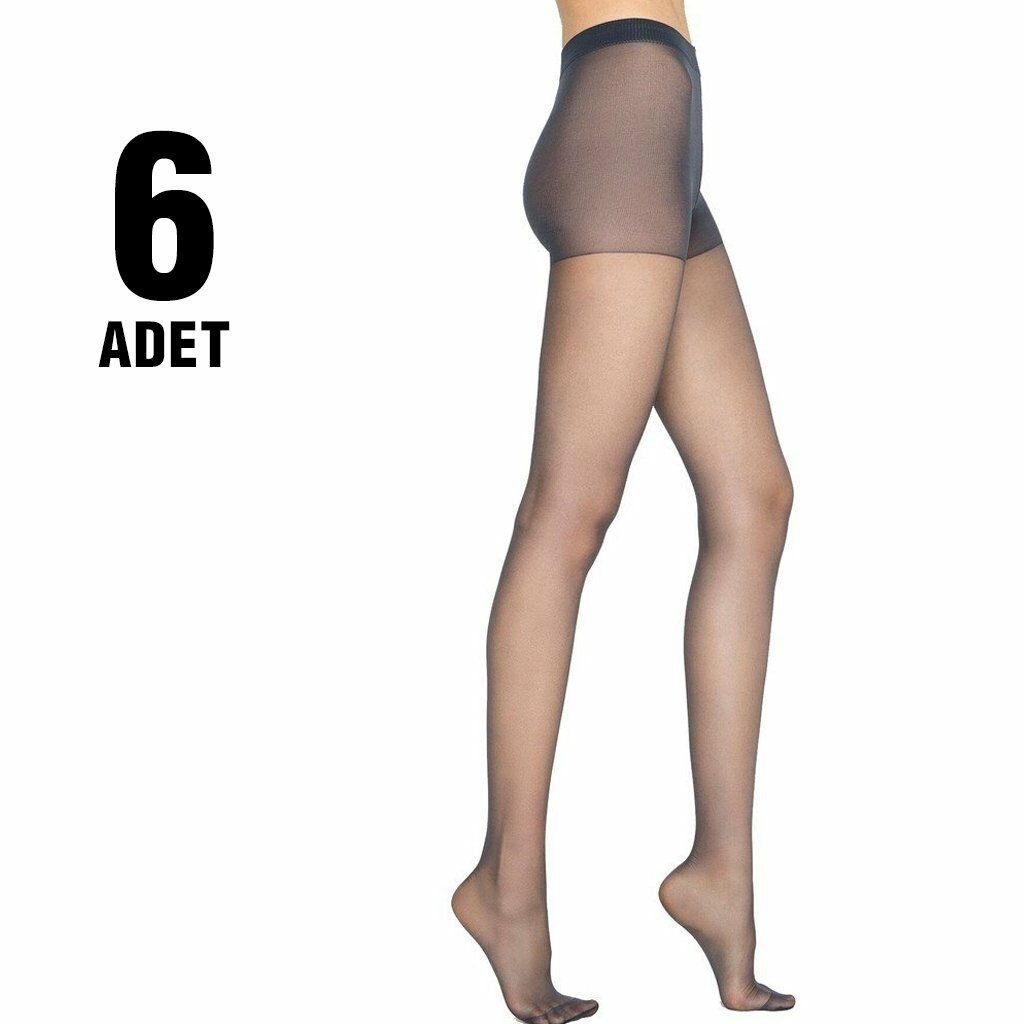 Penti Likra Fit 15 Parlak Maxi Battal Külotlu Çorap 6'lı