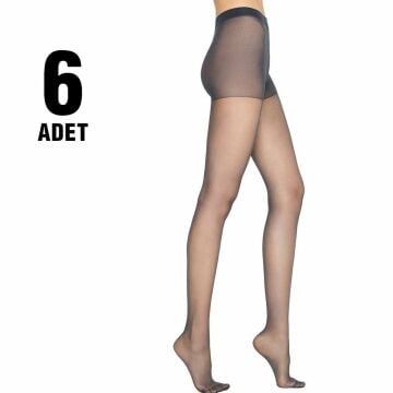 Penti Likra Fit 15 Parlak Maxi Battal Külotlu Çorap 6'lı