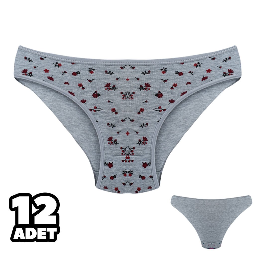 Dondeza 101-137 Desenli Bayan Bikini 12'li