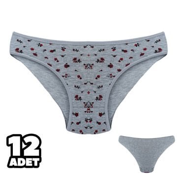 Dondeza 101-137 Desenli Bayan Bikini 12'li