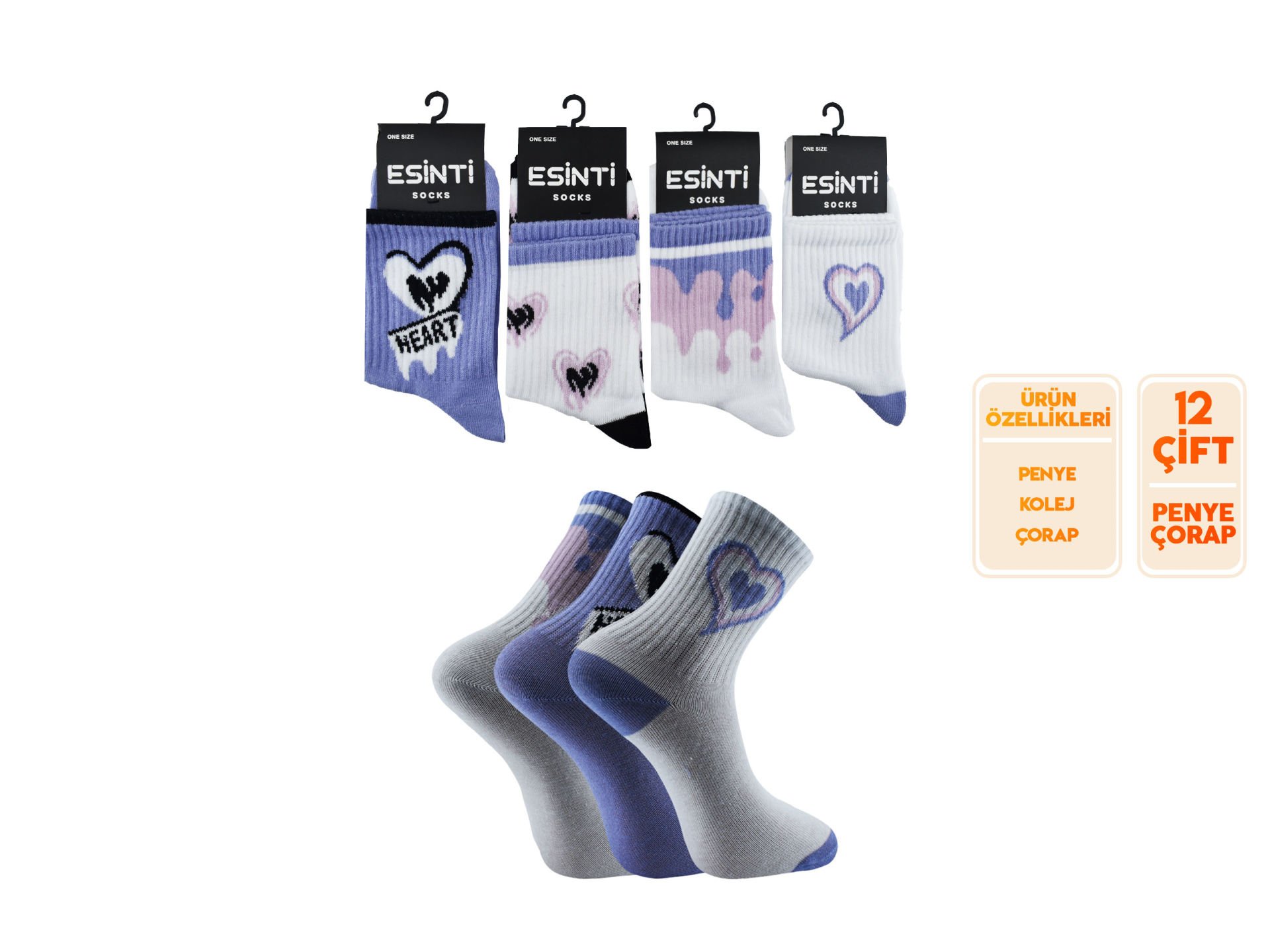 Esinti 86 Bayan Kolej Çorap 12'li