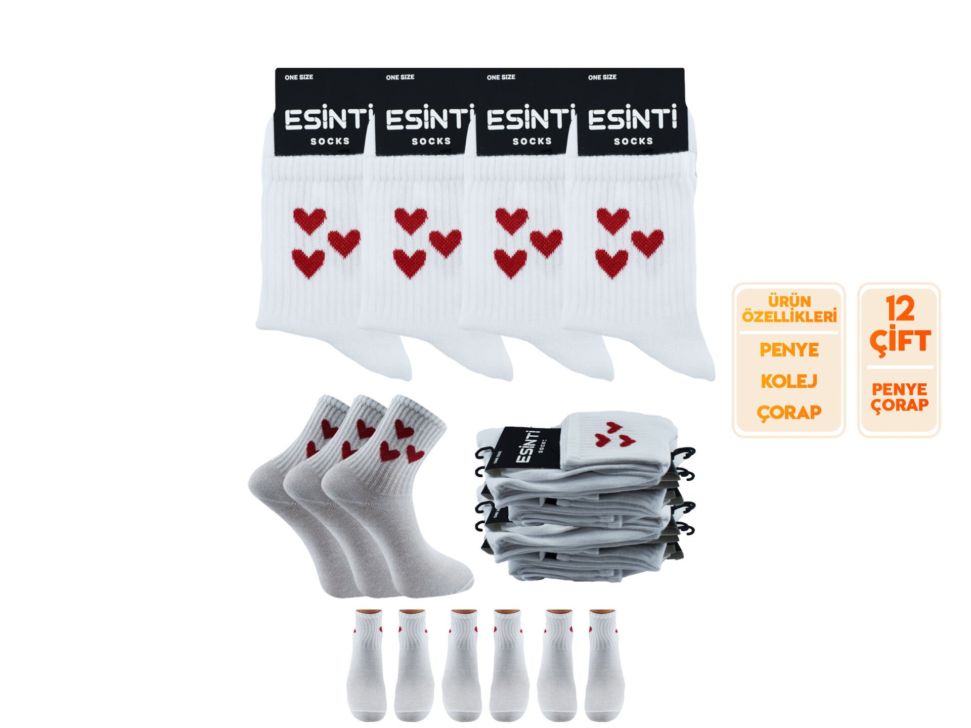 Esinti 139 Bayan Kolej Çorap 12'li