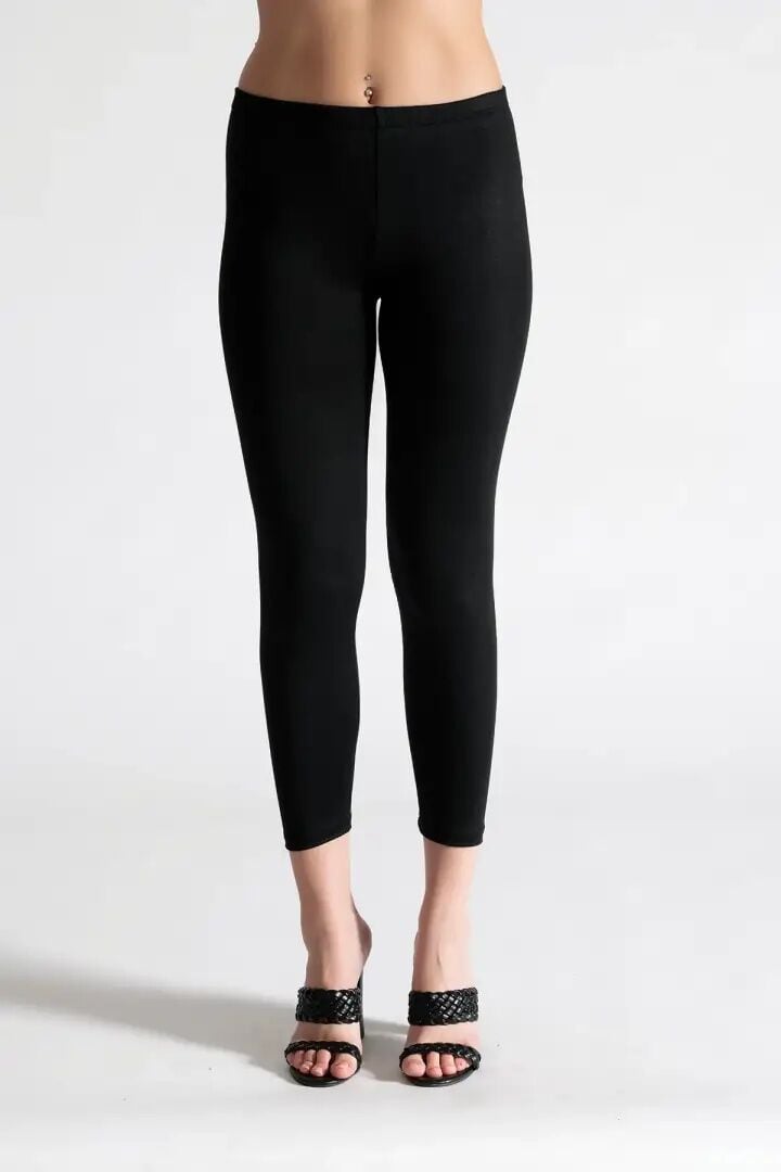 Tutku Elit 2101 Modal Elestan Bayan Uzun Tayt SİYAH - S