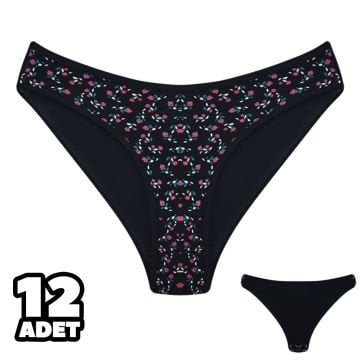 Dondeza 101-145 Desenli Bayan Bikini 12'li