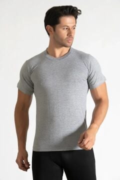 Tutku 0105 Erkek Renkli Penye Sıfır Yaka Fanila 6'lı GRİ - 6/XXL