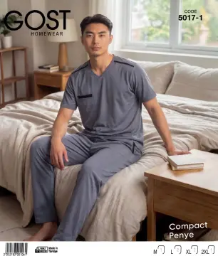 Berin 5017-1 (M-L-XL-XXL) Kısa Kollu Erkek Pijama Takım 6'lı
