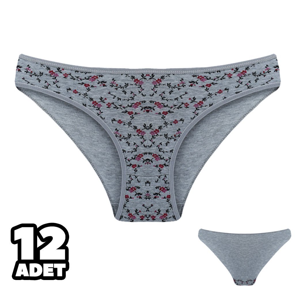 Dondeza 101-139 Desenli Bayan Bikini 12'li