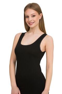 İlke 229 Askısı Dantel Bayan Kalın Askılı Atlet 6'lı