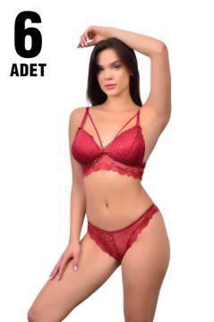 Wiolina Balensiz Dolgulu Kısa Bralet Sütyen Takım 6'lı