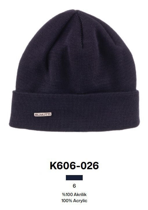 Suyutti 606-026 Koyu Lacivert Erkek Demirli Lüks Örme Bere 6'lı
