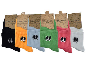 Miss Bella Nakışlı Bayan Kolej Çorap 12'li