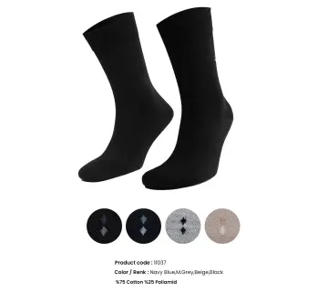 Aytuğ 11037 (41-45) Dikişsiz Cotton Erkek Soket Çorap 12'li