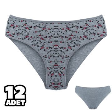 Dondeza 201-156 Desenli Bayan Ara Beden Külot 12'li