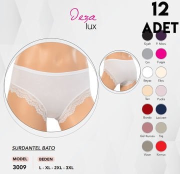 Dondeza 3009 Surdantel Bayan Külot 12'li (L-XL-BATTAL)