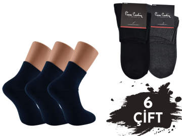 Pierre Cardin 2000 Orjinal Erkek Termal Havlu Patik 6'lı