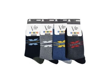 Vip01 (3-12 Yaş) Kışlık Havlu Kız Erkek Çocuk Çorap 12'li